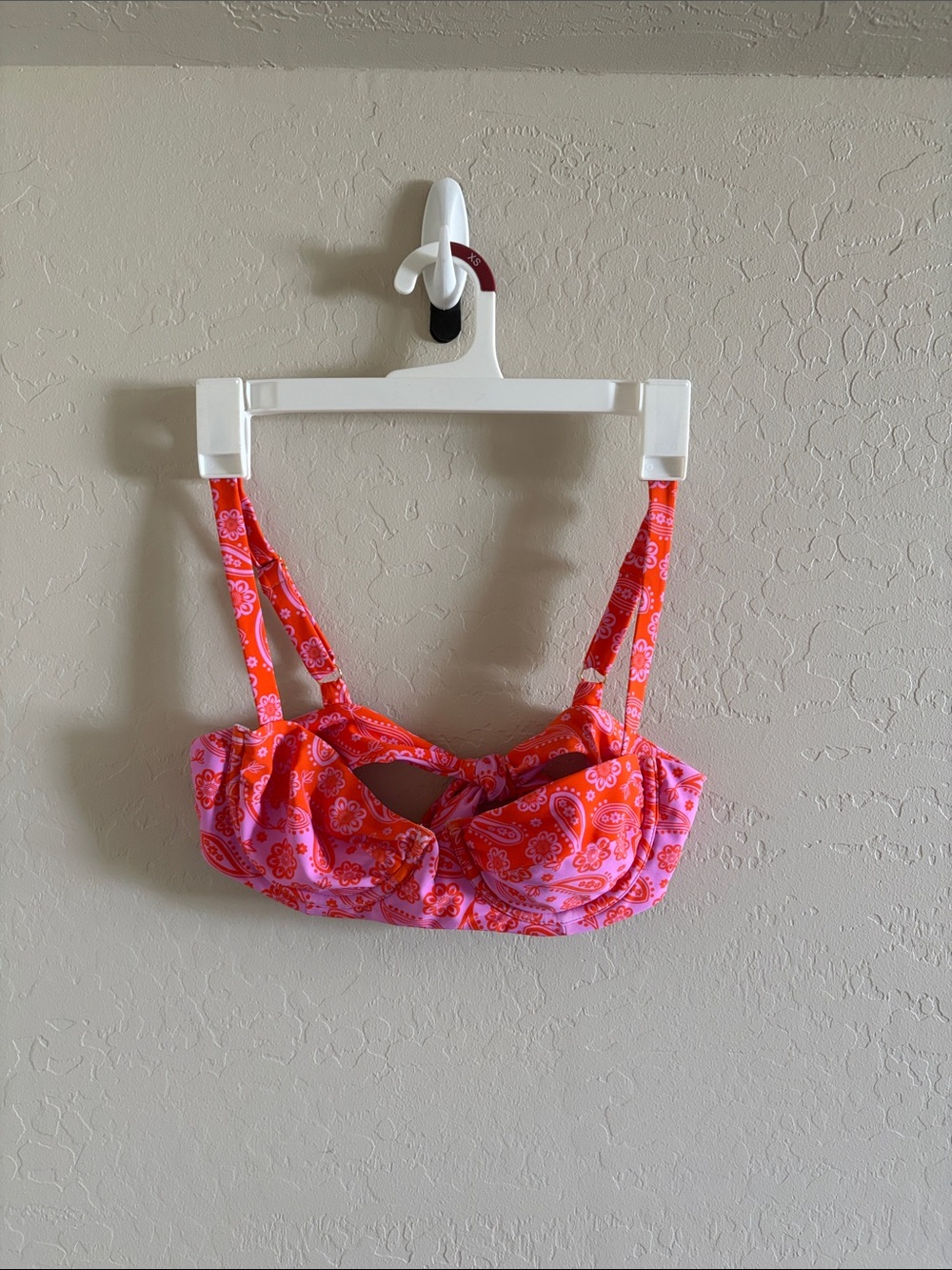 Blackbough Pink and Red Paisley Underwire Bikini Top